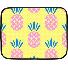 Summer Pineapple Seamless Pattern Fleece Blanket (mini) by Sobalvarro