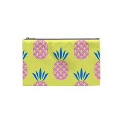 Summer Pineapple Seamless Pattern Cosmetic Bag (small) by Sobalvarro