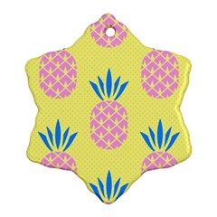 Summer Pineapple Seamless Pattern Ornament (snowflake) by Sobalvarro