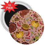 Thanksgiving Pattern 3  Magnets (10 pack)  Front