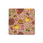 Thanksgiving Pattern Square Magnet Front