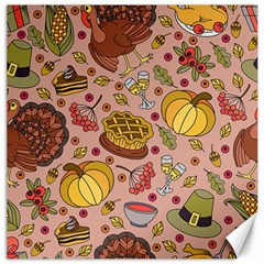 Thanksgiving Pattern Canvas 20  X 20  by Sobalvarro