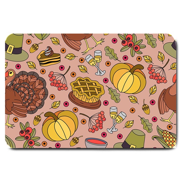 Thanksgiving Pattern Large Doormat 