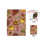 Thanksgiving Pattern Playing Cards Single Design (Mini) Back