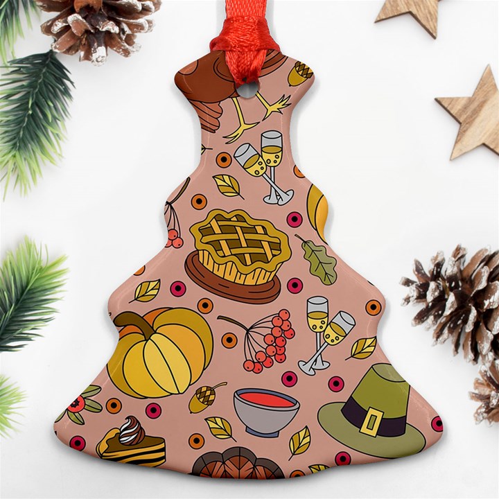 Thanksgiving Pattern Ornament (Christmas Tree) 