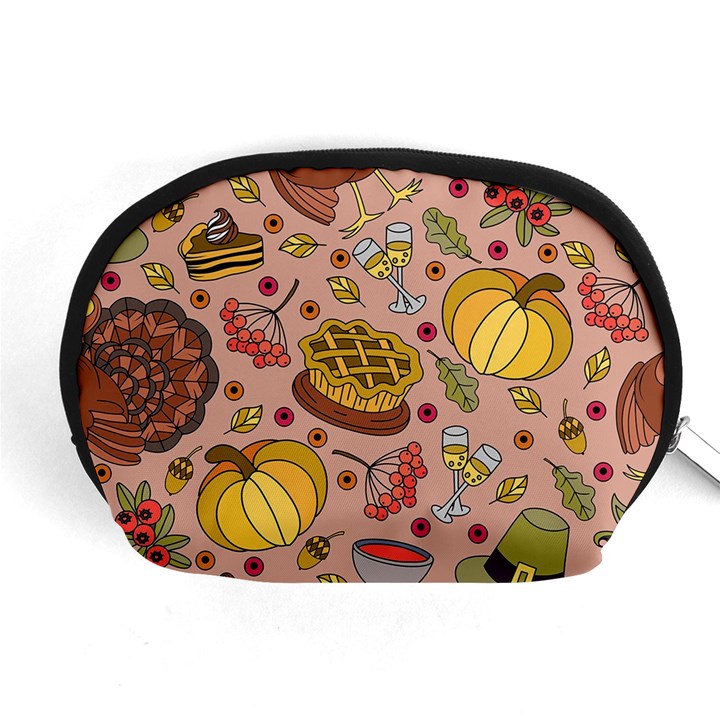 Thanksgiving Pattern Accessory Pouch (Medium)