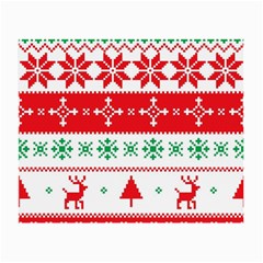 Ugly Christmas Sweater Pattern Small Glasses Cloth by Sobalvarro