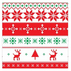 Ugly Christmas Sweater Pattern Large Satin Scarf (square) by Sobalvarro