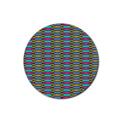 Seamless Tile Pattern Rubber Coaster (round)  by HermanTelo