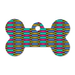 Seamless Tile Pattern Dog Tag Bone (two Sides)