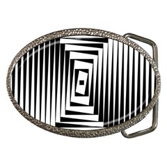 Background Black White Design Belt Buckles