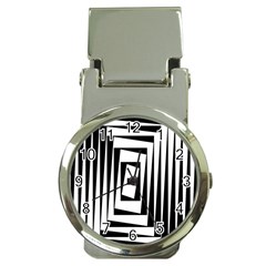 Background Black White Design Money Clip Watches by Mariart