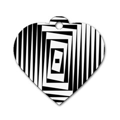 Background Black White Design Dog Tag Heart (two Sides) by Mariart