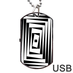 Background Black White Design Dog Tag Usb Flash (two Sides) by Mariart