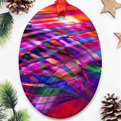 Wave Lines Pattern Abstract Ornament (Oval)