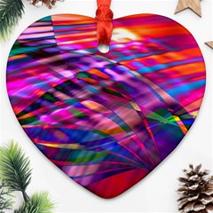 Wave Lines Pattern Abstract Ornament (Heart)