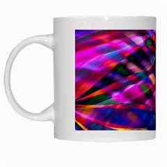 Wave Lines Pattern Abstract White Mugs