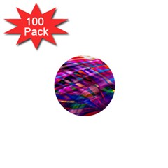 Wave Lines Pattern Abstract 1  Mini Buttons (100 pack) 