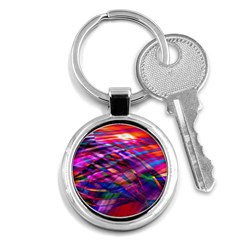 Wave Lines Pattern Abstract Key Chain (Round)