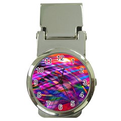 Wave Lines Pattern Abstract Money Clip Watches