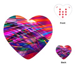 Wave Lines Pattern Abstract Playing Cards Single Design (Heart)