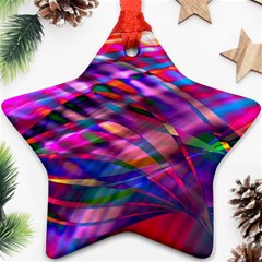 Wave Lines Pattern Abstract Star Ornament (Two Sides)