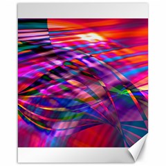 Wave Lines Pattern Abstract Canvas 16  x 20 