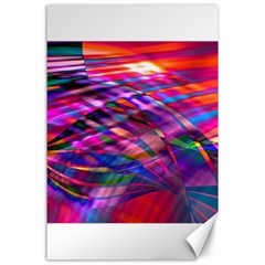 Wave Lines Pattern Abstract Canvas 24  x 36 