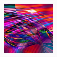 Wave Lines Pattern Abstract Medium Glasses Cloth