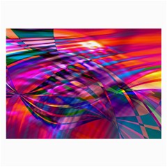 Wave Lines Pattern Abstract Large Glasses Cloth