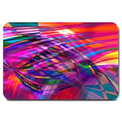 Wave Lines Pattern Abstract Large Doormat 