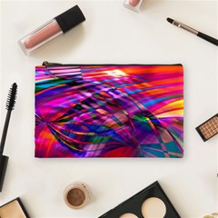 Wave Lines Pattern Abstract Cosmetic Bag (Medium)