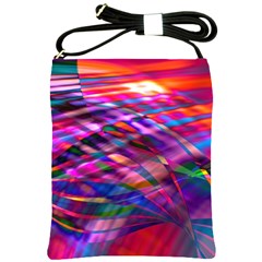 Wave Lines Pattern Abstract Shoulder Sling Bag