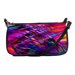 Wave Lines Pattern Abstract Shoulder Clutch Bag