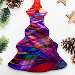 Wave Lines Pattern Abstract Christmas Tree Ornament (Two Sides)