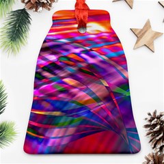 Wave Lines Pattern Abstract Bell Ornament (Two Sides)