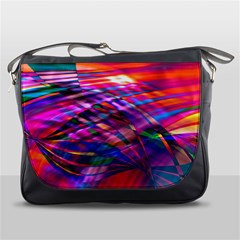 Wave Lines Pattern Abstract Messenger Bag