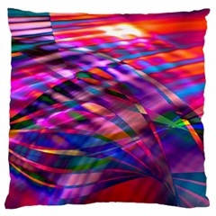 Wave Lines Pattern Abstract Large Cushion Case (One Side)