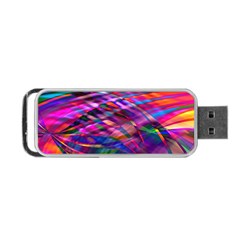 Wave Lines Pattern Abstract Portable USB Flash (One Side)