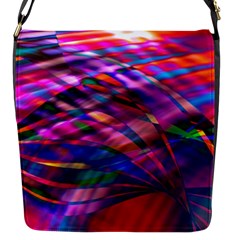 Wave Lines Pattern Abstract Flap Closure Messenger Bag (S)