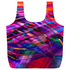 Wave Lines Pattern Abstract Full Print Recycle Bag (XL)