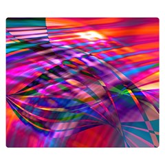 Wave Lines Pattern Abstract Double Sided Flano Blanket (Small) 