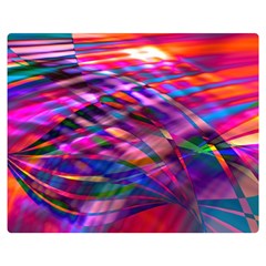 Wave Lines Pattern Abstract Double Sided Flano Blanket (Medium) 