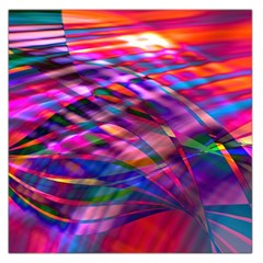 Wave Lines Pattern Abstract Large Satin Scarf (Square)