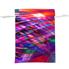 Wave Lines Pattern Abstract  Lightweight Drawstring Pouch (XL)