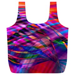 Wave Lines Pattern Abstract Full Print Recycle Bag (XXXL)