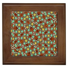 Colorful Modern Geometric Print Pattern Framed Tile by dflcprintsclothing