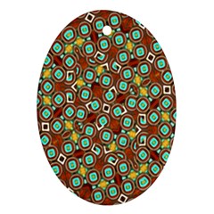 Colorful Modern Geometric Print Pattern Ornament (oval) by dflcprintsclothing