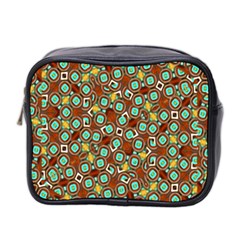 Colorful Modern Geometric Print Pattern Mini Toiletries Bag (two Sides) by dflcprintsclothing