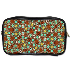 Colorful Modern Geometric Print Pattern Toiletries Bag (one Side) by dflcprintsclothing